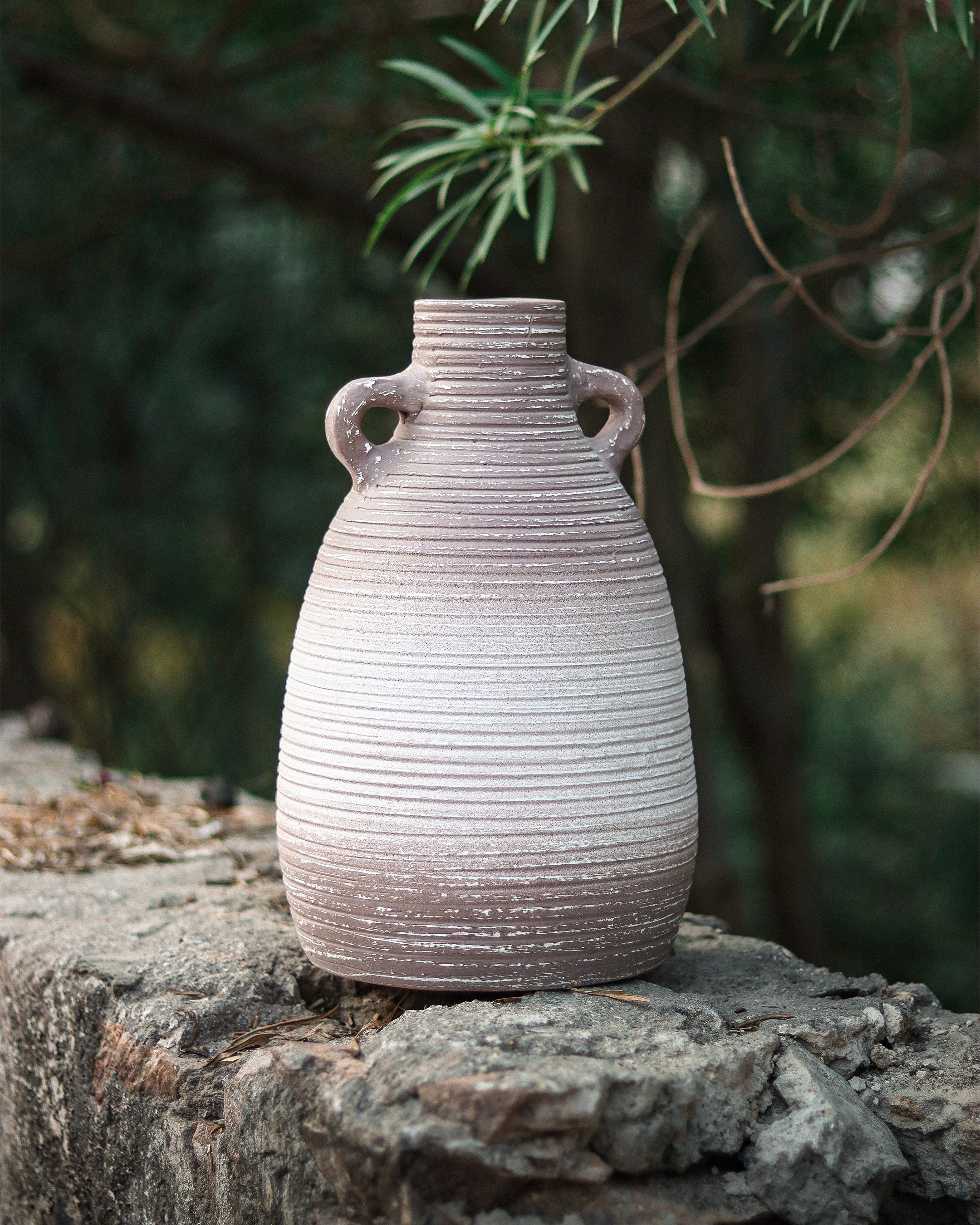 ORIN- Dusty Beige Terracotta Vase